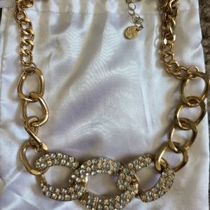 Gold statement necklace